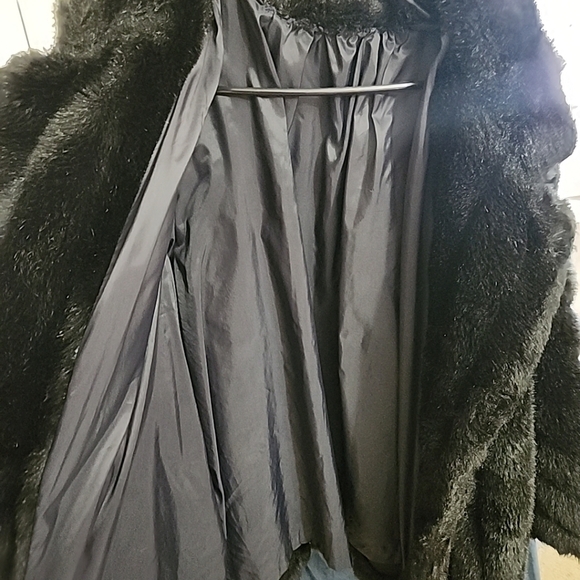 Vintage mob wife possibly Faux fur coat jacket maximalist goth party holidays - Picture 8 of 11